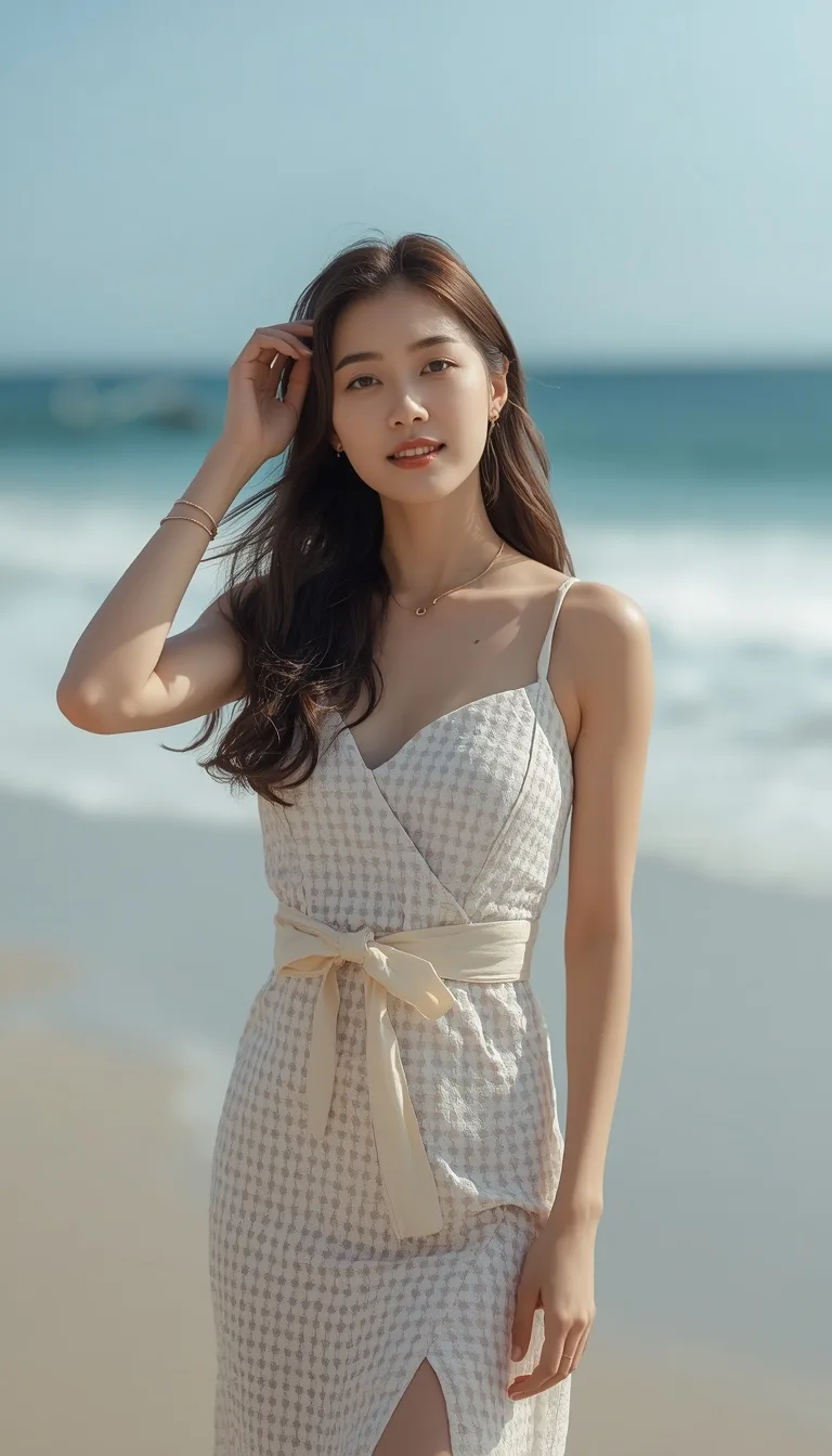 On a summer beach