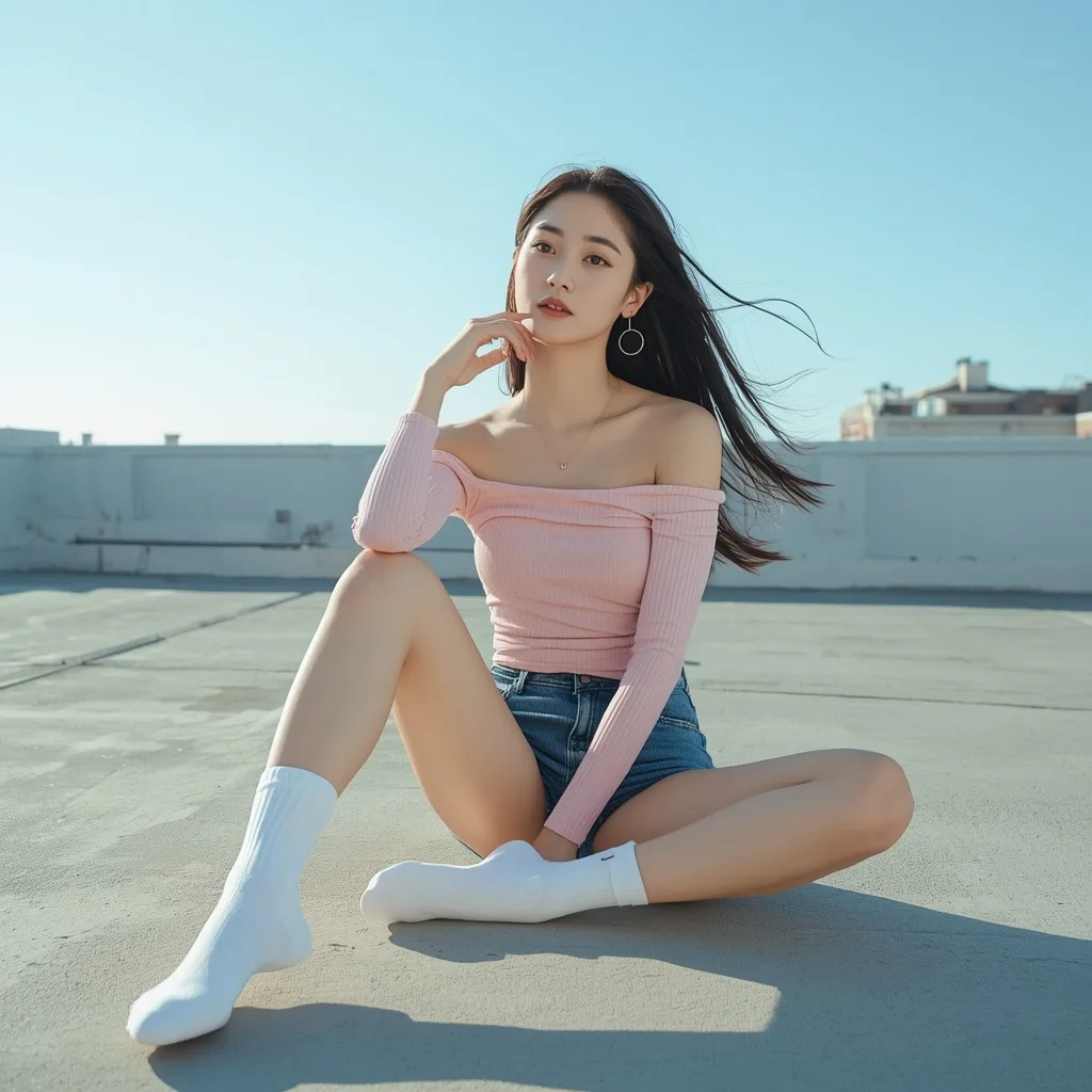 Rooftop woman 7